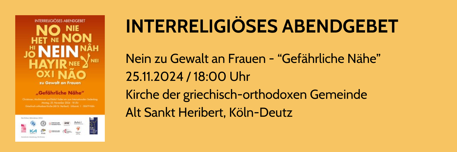 Interreligiöses Abendgebet am 25.11.2024