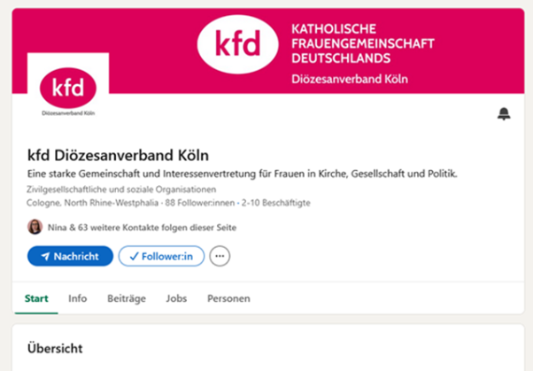 Screenshot-LinkedIn_kfd DV Köln (c) LinkedIn Screenshot-LinkedIn_kfd DV Köln